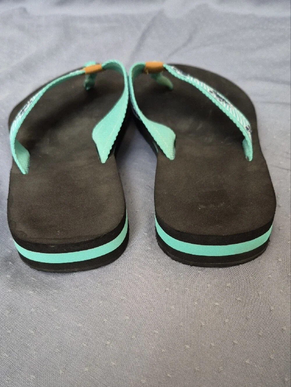 L.L. Bean Original Maine Isle Flip Flops Crab Motif Womens 9M Casual Sandal